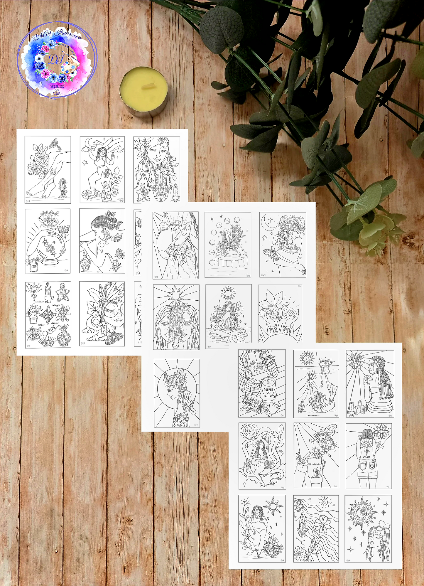 Stickers para colorear