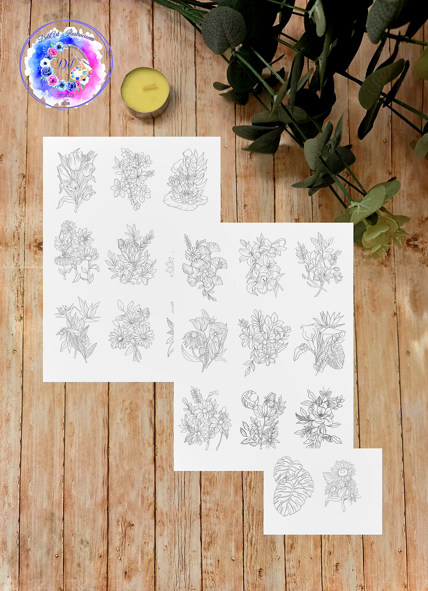 Stickers para colorear
