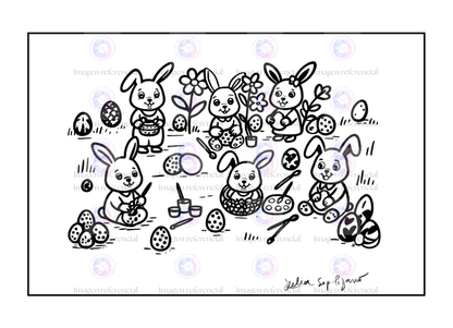 Conejitos Para Colorear