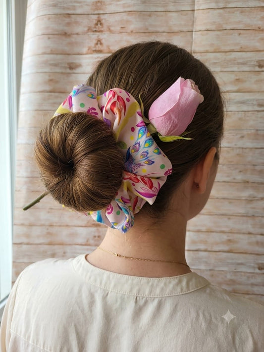 Maxi Scrunchie Pavo Real
